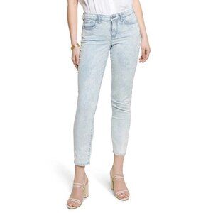 NYDJ Easy Fit Crop Slim Jeans In Granada Stripe 6 light blue